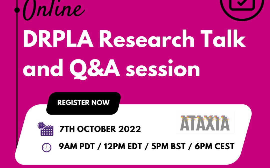 DRPLA Research Talk and Q&A at the Ataxia UK Virtual Annual Conference