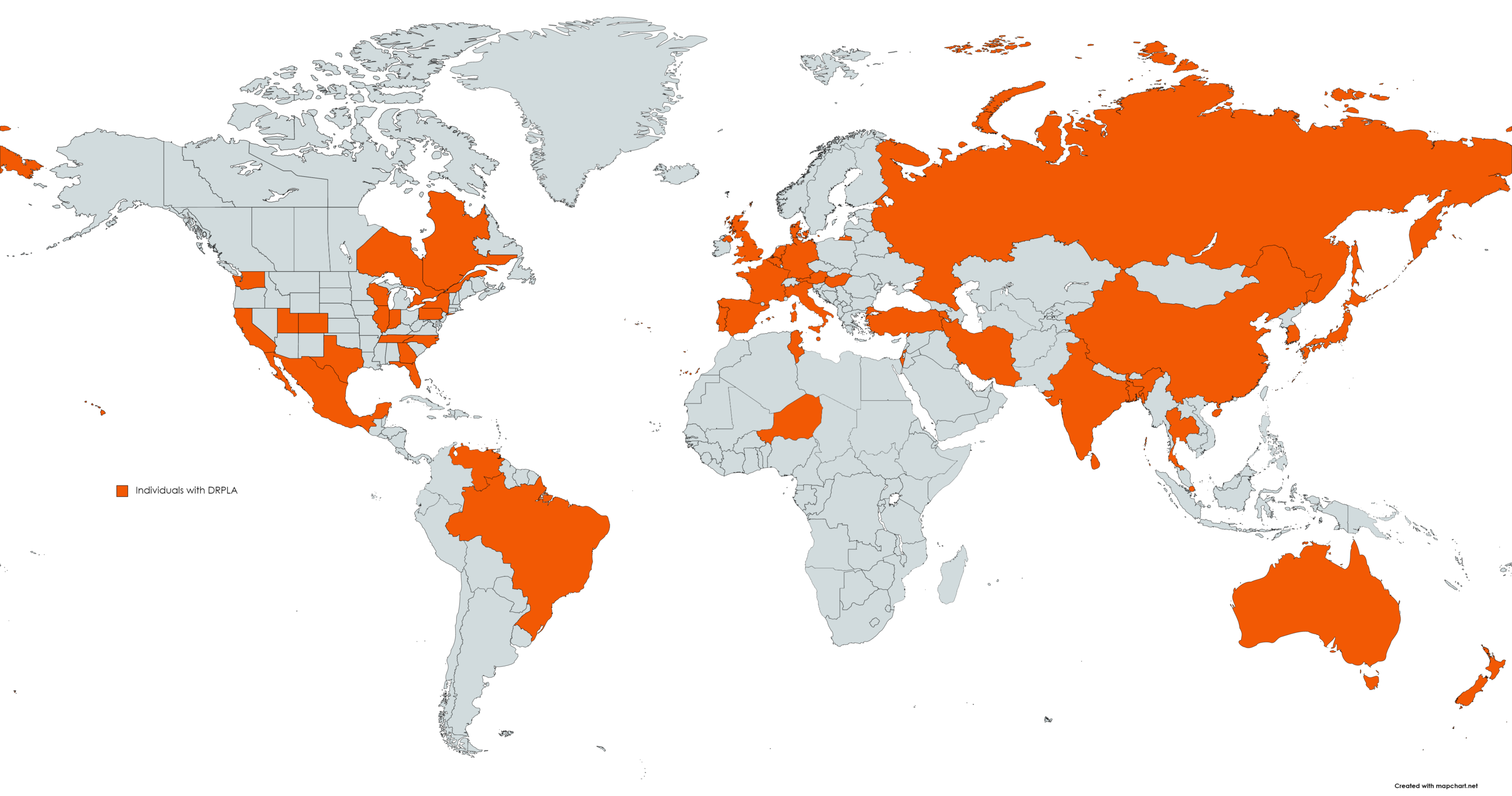 DRPLA reported cases_map